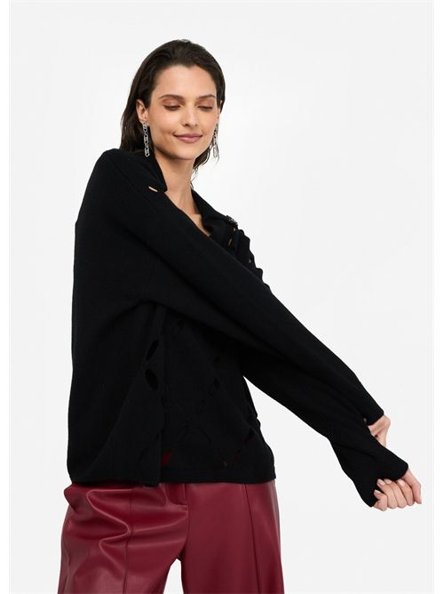 Maglia 100% lana con ricami gioiello LIU JO | MF5038MS009/22222
